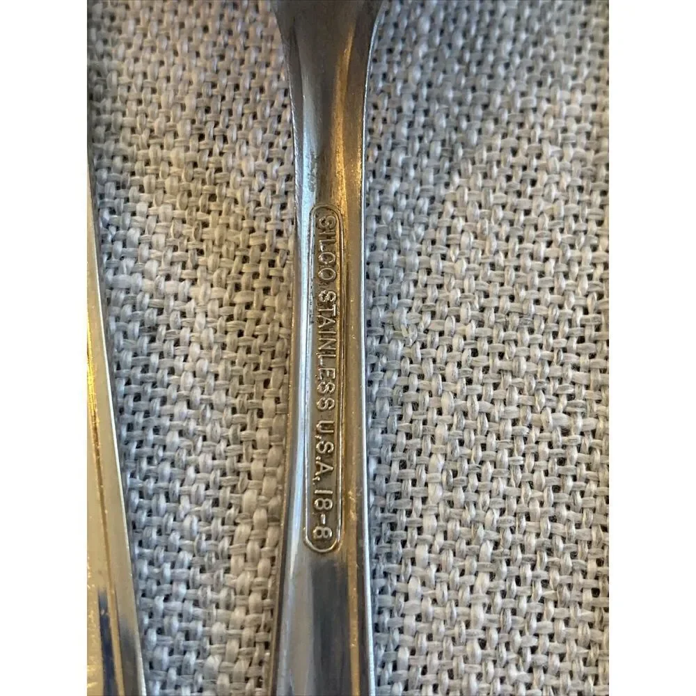 Set of 4 SILCO Stainless 6” Spoon by International Silver INS57 USA- 18-8